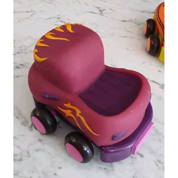 B. Toys Pull Back Toy Soft Cars Set 2 Target Race Car Pick Up Truck Pre School - Picture 6 of 9